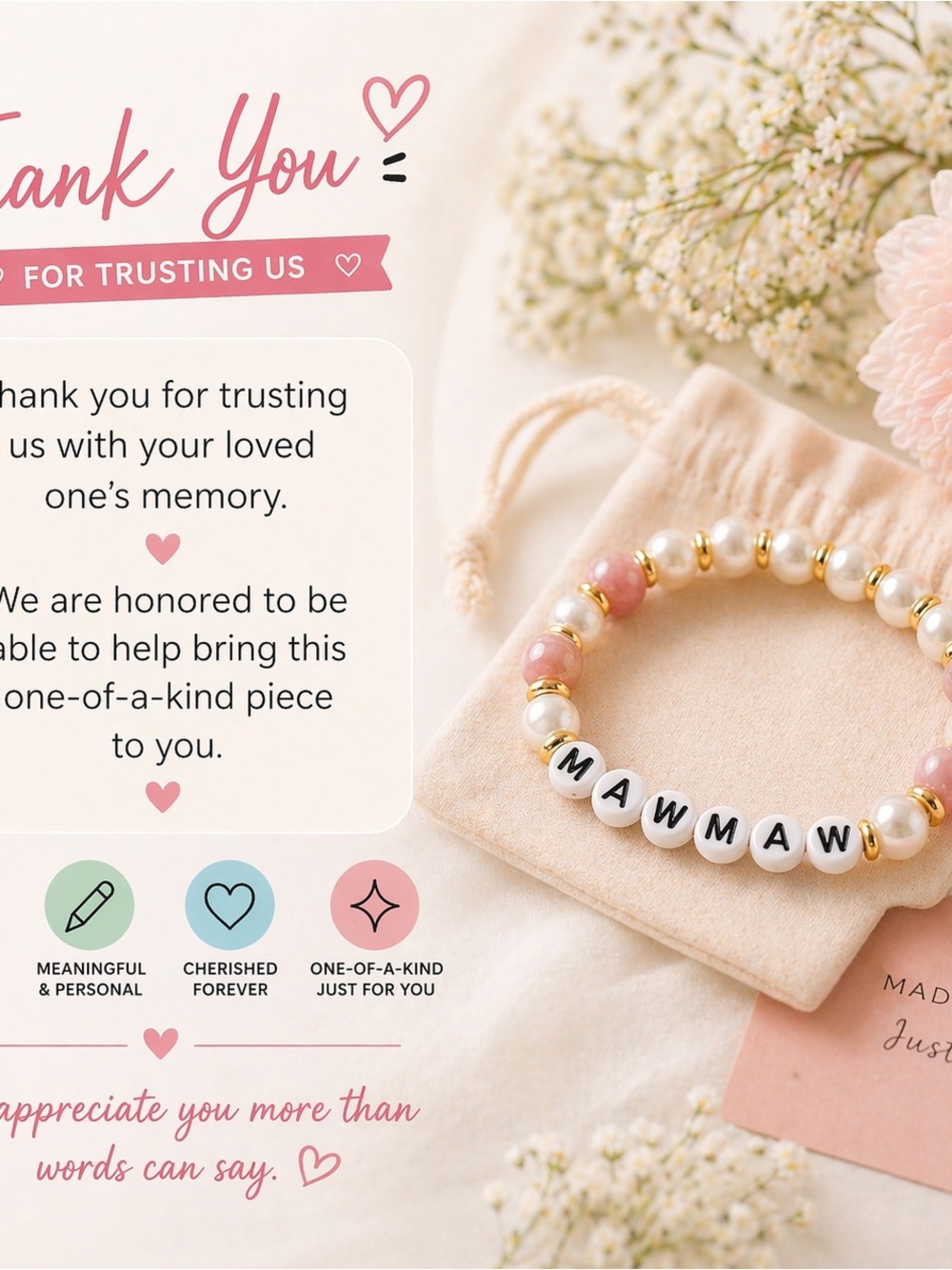Forever in My Heart Bracelet | Personalized Memorial Jewelry